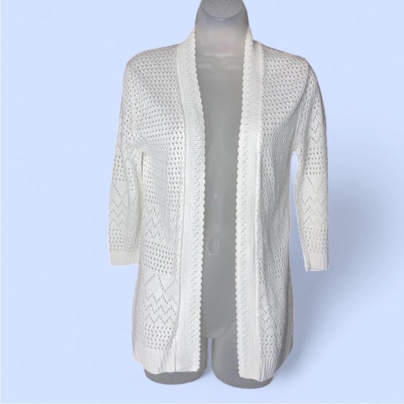 Knit Minded Loose Knit Open Front Cardigan S - Picture 2 of 14